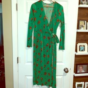 NWT ASOS maxi green dress